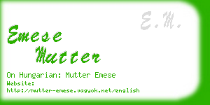 emese mutter business card